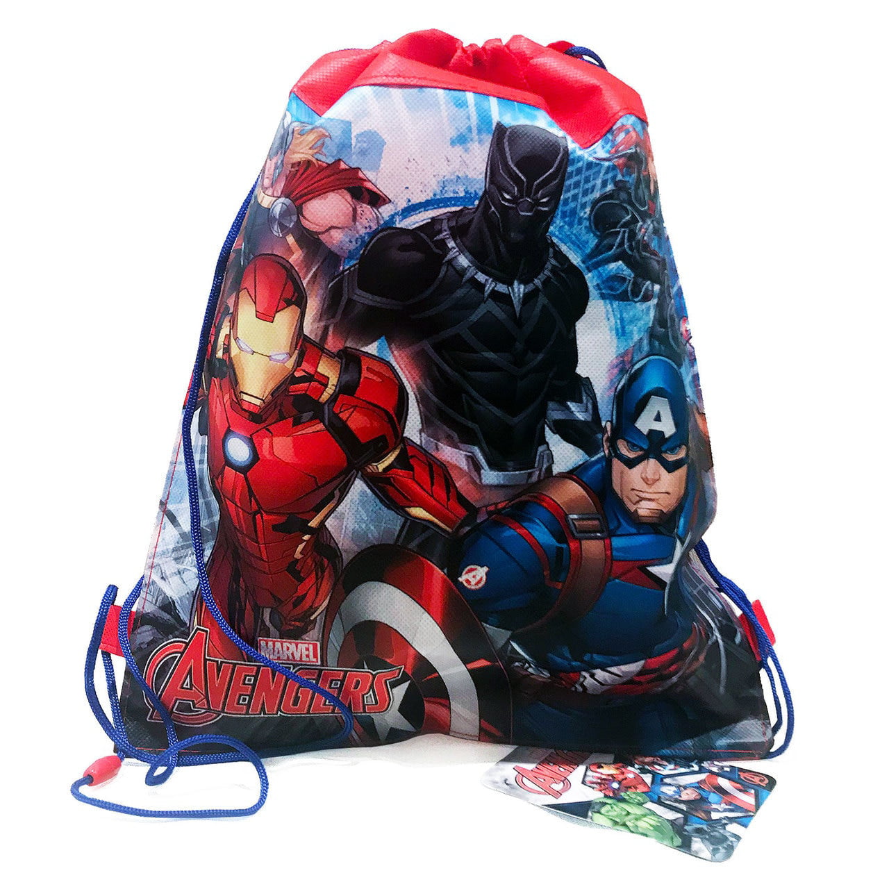 Sling Bag Tote Drawstring Non-Woven Avengers Black Panther Widow Ant-Man NEW 
