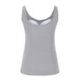 thumbnail image 6 of Womens Tank Tops Built-in Bra Padded Camisole Basic Workout Yoga Workout Top Undershirt Gray XL, 6 of 6