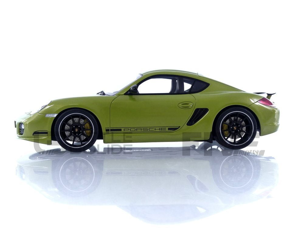 国内初の直営店 2012 Porsche Cayman R Green with Black Side Stripes 1/18 乗用車