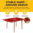 thumbnail image 4 of Valentine's Cardinal Table Cloths for 3 Foot Rectangle Tables, Red Love Heart Birds Branch Patio Waterproof Elastic Fitted Tablecloths, Washable Rectangular Table Cover for Camping, 4 of 8