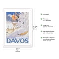thumbnail image 2 of Davos Switzerland - Winter Sports - Vintage Travel Poster by Emil Cardinaux c.1918 - Bamboo Fine Art 290gsm Paper (Unframed) 12x16in, 2 of 4