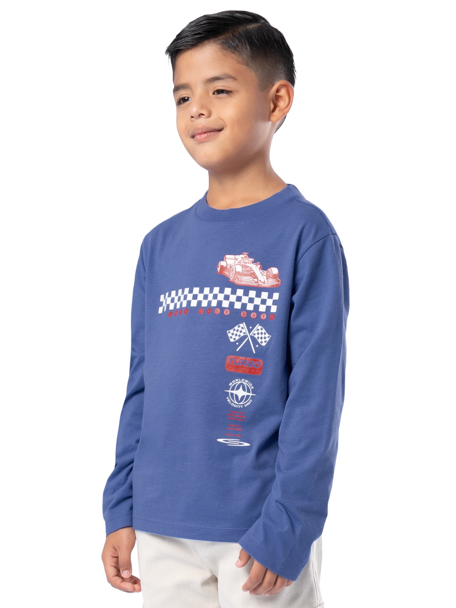 Wonder Nation Boy's Long Sleeve Elevated Graphic T-Shirt, Sizes 4-18 & Husky