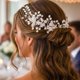 thumbnail image 2 of Diadema de novia para el cabello, diseño de hojas de flores y perlas, accesorios para el cabello para mujeres, perla, 2 of 4
