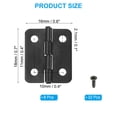 thumbnail image 2 of Bisagras Pequeñas Uxcell de 0.7 pulgadas para Cajas de Joyería con Tornillo para Cajas de Madera de Joyería Negras, Paquete de 8, 2 of 6