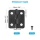 thumbnail image 2 of Bisagras Pequeñas Uxcell de 0.7 pulgadas para Cajas de Joyería con Tornillo para Cajas de Madera de Joyería Negras, Paquete de 8, 2 of 6