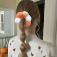 thumbnail image 1 of Decoración del hogar, decoración de la habitación, decoración de la pared Lazos para el cabello con bolas de pelo suaves para niñas Adorables coleteros elásticos para niñas Lindos accesorios para el c, 1 of 6