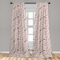 thumbnail image 5 of Ambesonne Paris Curtains, French Flag Popular, Pair of 28"x63", Rose, 5 of 5