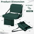 thumbnail image 3 of Stadium Seat for Bleachers with Back Support and Wide Padded Cushion Stadium Chair - Includes Shoulder Strap and Cup Holder, 3 of 12
