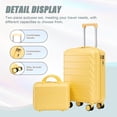 thumbnail image 4 of Pawverly 20 Inch Carry On Luggage Set, ABS Hard Shell Spinner Suitcase with Combination Lock, Includes 14 Inch Cosmetic Case, 4 of 16