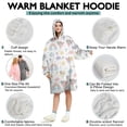 thumbnail image 5 of Wearable Oversized Blanket,Pastel Fairy Rainbow Pattern Wearable Blanket Hoodie for Adults,Cozy Hooded Blankets with Super Pockets,Super Warm Fuzzy Pullover for Women & Men, 5 of 6