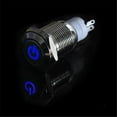 thumbnail image 4 of 4xDC 12V 16mm Aluminio LED Coche Iluminado Botón Interruptor Azul 4 piezas Sunnimix Interruptor LED de metal de aluminio para automóvil, 4 of 8