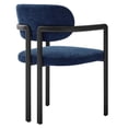 thumbnail image 2 of Maklaine Contemporary Open Back Design Dining Chair in Black Navy, 2 of 10