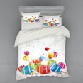 thumbnail image 2 of Ambesonne Birthday Bedding Set 3 Pcs, Colorful Boxes Balloons, Twin, Multicolor, 2 of 3