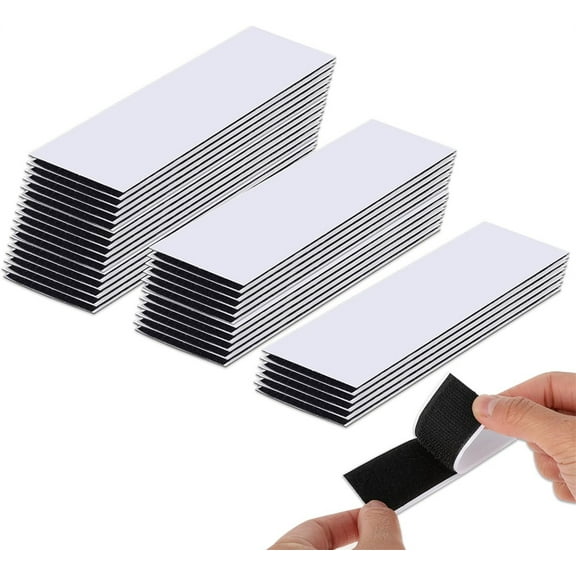 Double-Sided Fasten Interlocking Tape,Reusable and Removable Adhesive Strips for Home Office Crafting,Decorating,Hanging,Carpet,Hook Loop Strips,10 Pcs,Black