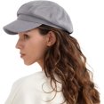 thumbnail image 2 of HLSOHJP Women's Newsboy Cap 8 Panel Visor Beret Bakerboy Cabbie Fiddler Octagonal Winter Hat, 2 of 7