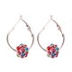 thumbnail image 1 of 1 par de pendientes colgantes de cristal que chisporrotean, pendientes de gota de bola coloridos para mujeres y ni?as LingWen 8390615513739, 1 of 1