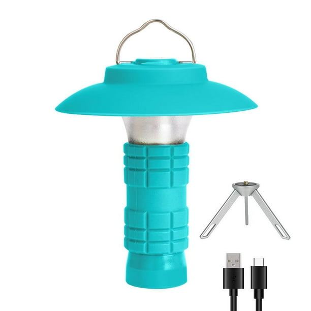 2200 mAh impermeable 200 lm carga USB luz de camping con pantalla (turquesa)