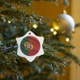 thumbnail image 7 of 3drose, Flag of Portugal, 3 inch Snowflake Porcelain Ornament, 7 of 7