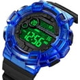 thumbnail image 2 of Men's Digital Sports Watch, Military Waterproof Watches LED Screen Large Face Stopwatch Alarm Wristwatch, 2 of 16