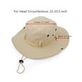 thumbnail image 3 of Outdoor Wide Brim Sun Protect Hat, Double Layer Classic US Combat Army Style Bush Jungle Sun Cap for Fishing Hunting Camping Khaki, 3 of 7