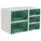 thumbnail image 4 of Caja de almacenamiento de cajones de , organizador de cajones apilables, caja de almacenamiento de plástico con cajón y compartimentos, y verde, 4 of 8