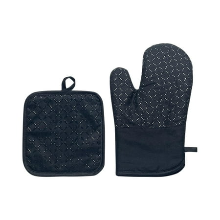 

Huaai Oven Mitts Microwave Silicone Insulation Gloves Thickened Anti-Slip Kitchen Oven Baking Anti-Scalding Gloves B