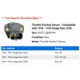 thumbnail image 2 of Throttle Position Sensor - Compatible with 1994 - 1996 Dodge Ram 2500 1995, 2 of 2