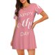 thumbnail image 1 of Easygdp Happy Mother's Day Camisón de manga corta para mujer, informal, estampado, 1 of 6