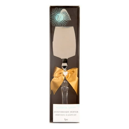- Victoria Lynn 50th Anniversary Cake Server with Gold Bow