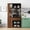 Walnut 5, variant on Farmhouse Storage Cabinet with Glass Doors, Multi-Functional Pull-Out Multi-Tier Shelf, Narrow Pantry Organizer for Kitchen, Dining Room, 23.62L x 8.3W x 70.87H Inches, Walnut