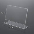 thumbnail image 6 of NIUBEE Acrylic Sign Holder 8.5*11 Inches 6 Pack Horizontal for Business Decor, Slant Back Clear Frames, Plastic Paper Flyer Display Holder, Document Menu Table Stand for Office, Store, Restaurant, 6 of 9