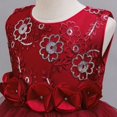thumbnail image 6 of Girls Pageant Princess Sleeve Flower Ball Gown Dress, Kids Wedding Bridesmaid Pageant Party Formal Long Gown Princess Tulle Floral Embroidery Girl Birthday Party Dresses - 2-10T, 6 of 7