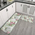 thumbnail image 2 of Pioneer Flower Floral Print Pattern Kitchen Rugs Sets Of 2,Anti Fatigue Kitchen Mat Rugs Non Slip Washable,Decorative Kitchen Floor Mats for Kitchen,Sink,Laundry,17"x30"+17"x47", 2 of 7