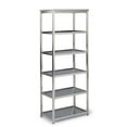 thumbnail image 1 of Pemberly Row Contemporary Bold Stainless Steel Six Tier Shelf, 1 of 15