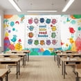 thumbnail image 4 of TiniDecor Cool Kids Read Books Tapestry, 30"x40" Colorful Book Character Wall Hanging, Classroom Reading Decor, 4 of 4