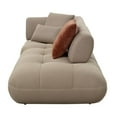 thumbnail image 3 of ACME Carrick Mesh Fabric Upholstered Sectional Sofa with 6 Pillows in Beige, 3 of 11