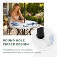 thumbnail image 6 of Blue Tulips Floral Round Outdoor Tablecloth with Umbrella Hole Zipper, Spring Farmhouse Elegant Flowers Elastic Fitted Table Cover, Waterproof Table Cloth for Patio Picnic Party Fits 36"-44", 6 of 9