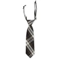 thumbnail image 2 of Cookies Boys' Banded Tie Color: brown/white/gold *plaid #84* Size: 14", 2 of 2