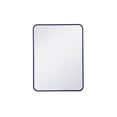 thumbnail image 1 of Living District MR802432BL 24 x 32 in. Soft Corner Metal Rectangular Mirror, Blue, 1 of 6