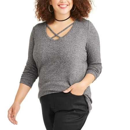 Poof! Junior Plus Strappy Vee Tee