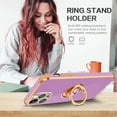 thumbnail image 4 of iPhone 12 Pro Max Case, 12 Pro Max Case, Slim Fit Soft 360° Ring Holder Kickstand Magnetic Car Mount Supported Shockproof Protective Phone Cover for iPhone 12 Pro Max 6.7 Inch, Purple/Golden, 4 of 18