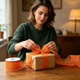 thumbnail image 6 of Orange Burlap Wired Ribbon for Gift Wrapping Solid Ribbon with Wire Edge for Big Bow,Wreath,Xmas Tree Decoration,Flower Bouquet Bow Making Wedding Birthday Christmas Decor Jute Rustic Line Ribbons, 6 of 6