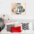 thumbnail image 5 of Orinice Cute Dogs Love Fine Art Aesthetic Poster & Print Wall Painting for Home Decor 20x16in, 5 of 6