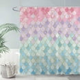 thumbnail image 2 of 72"x72" Mermaid Scales Shower Curtain for Bathroom Ocean Under The Sea Pink and Blue Girl Home Bath Decors Durable Waterproof Fabric (NO Glitter) Machine Washable, 2 of 6