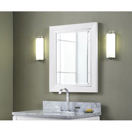 Manhattan 20 in. W x 30 in. L Wall Mirror in White