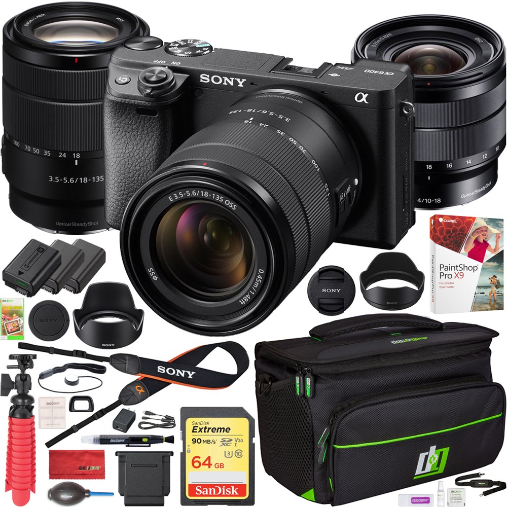 Sony a6400 4K Mirrorless Camera ILCE6400M/B with 18135mm F3.55.6 and