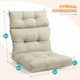 thumbnail image 5 of EAGLE PEAK New Tufted Outdoor/Indoor High Back Patio Chair Cushion, Set of 2, 46 x 22 in, Beige, 5 of 11