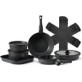 thumbnail image 1 of VEVOR 17 Piece Pots and Pans Set, Granite Nonstick Detachable Handle Cookware, Space Saving Induction Cookwares, Kitchen RV Cooking Sets with Frying, Sauce, Saute, Tempered Glass Lid, Oven Safe, Black, 1 of 8