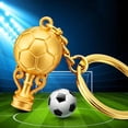 thumbnail image 4 of Mightlink Football Keychain Three-dimensional Exquisite Workmanship Electroplating Football Fans Accessory Metal Texture Decorate Polishing Country Soccer Club Fans Key Chain for Men, 4 of 6