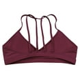 thumbnail image 6 of WMNTST Women's Ruched Sports Bras Spaghetti Straps Wireless Yoga Bra Soft Supportive Lift Outdoor Running Fitness Bras, 6 of 8